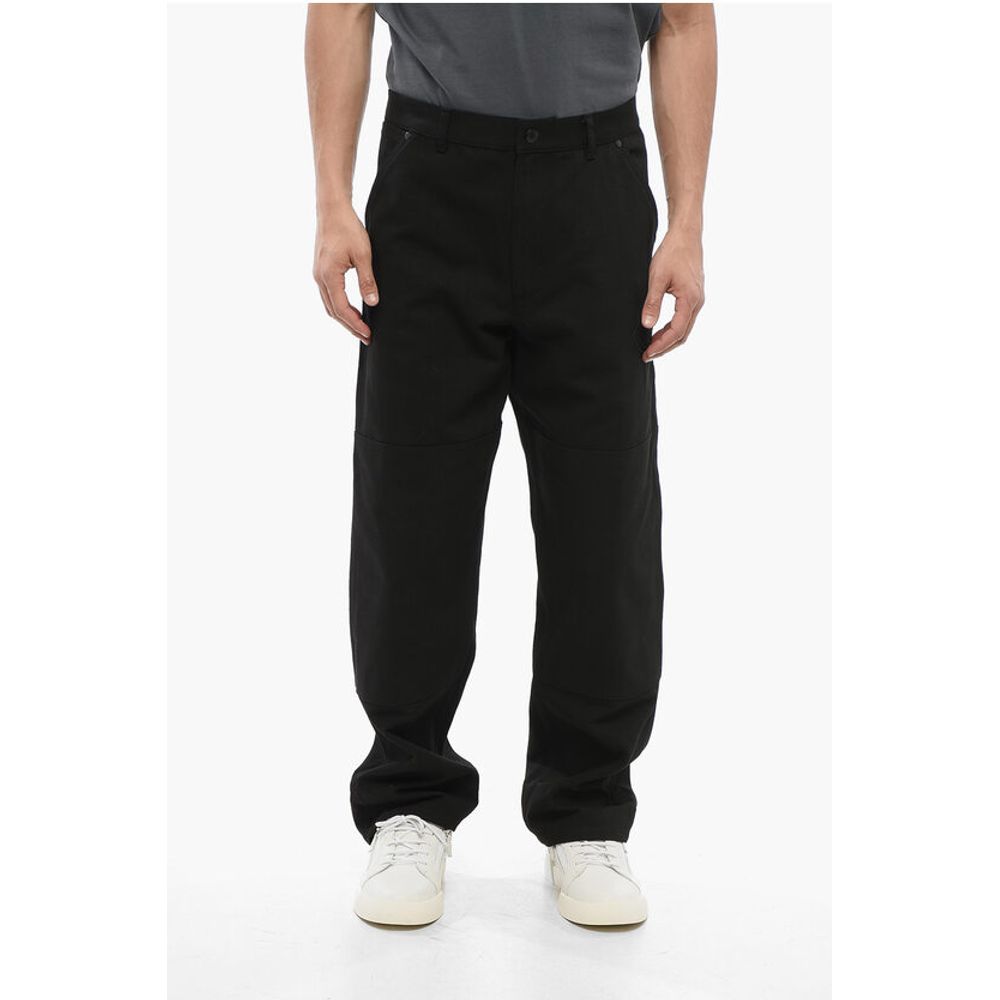 Moncler Cotton Pants with Embroidered Logo