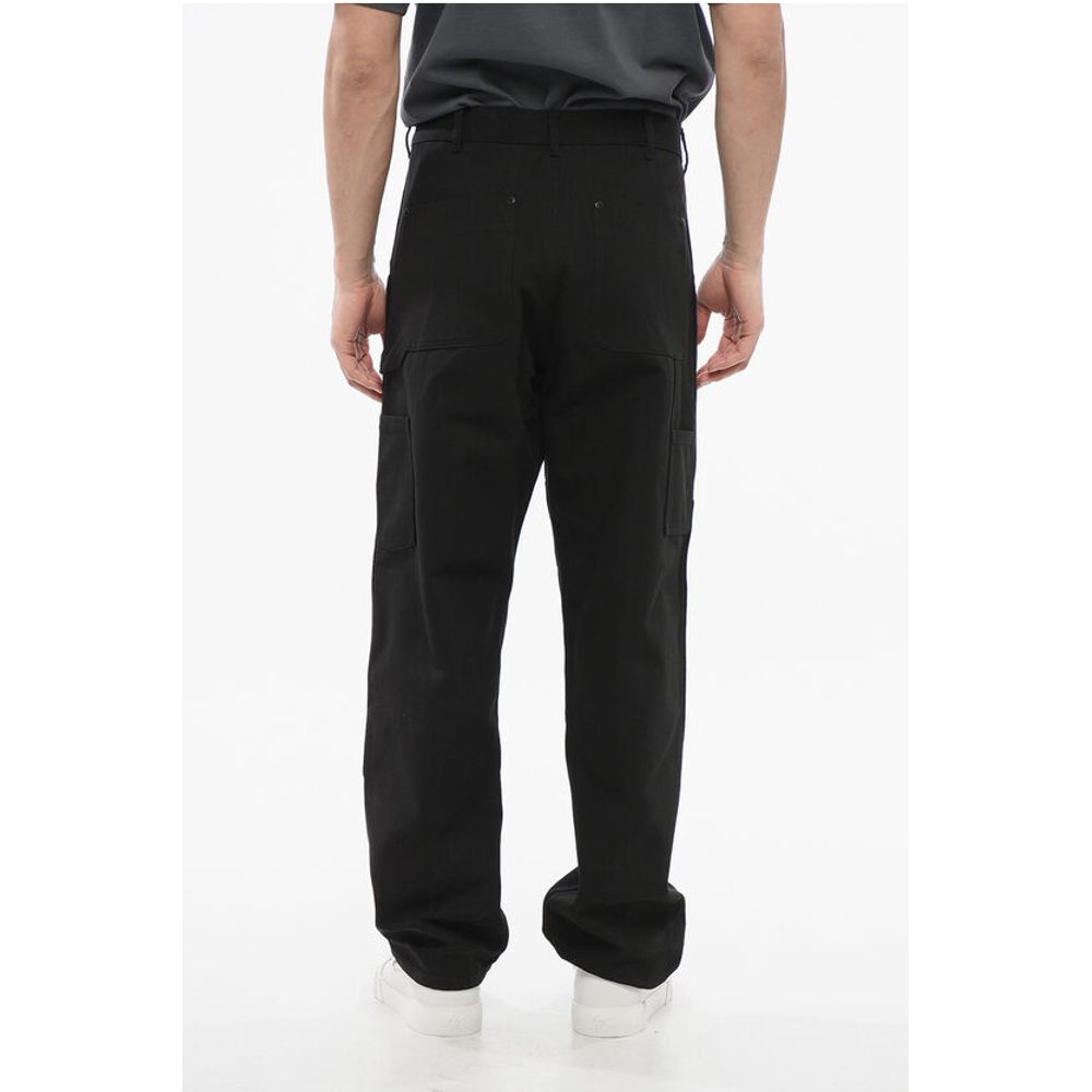 Moncler Cotton Pants with Embroidered Logo