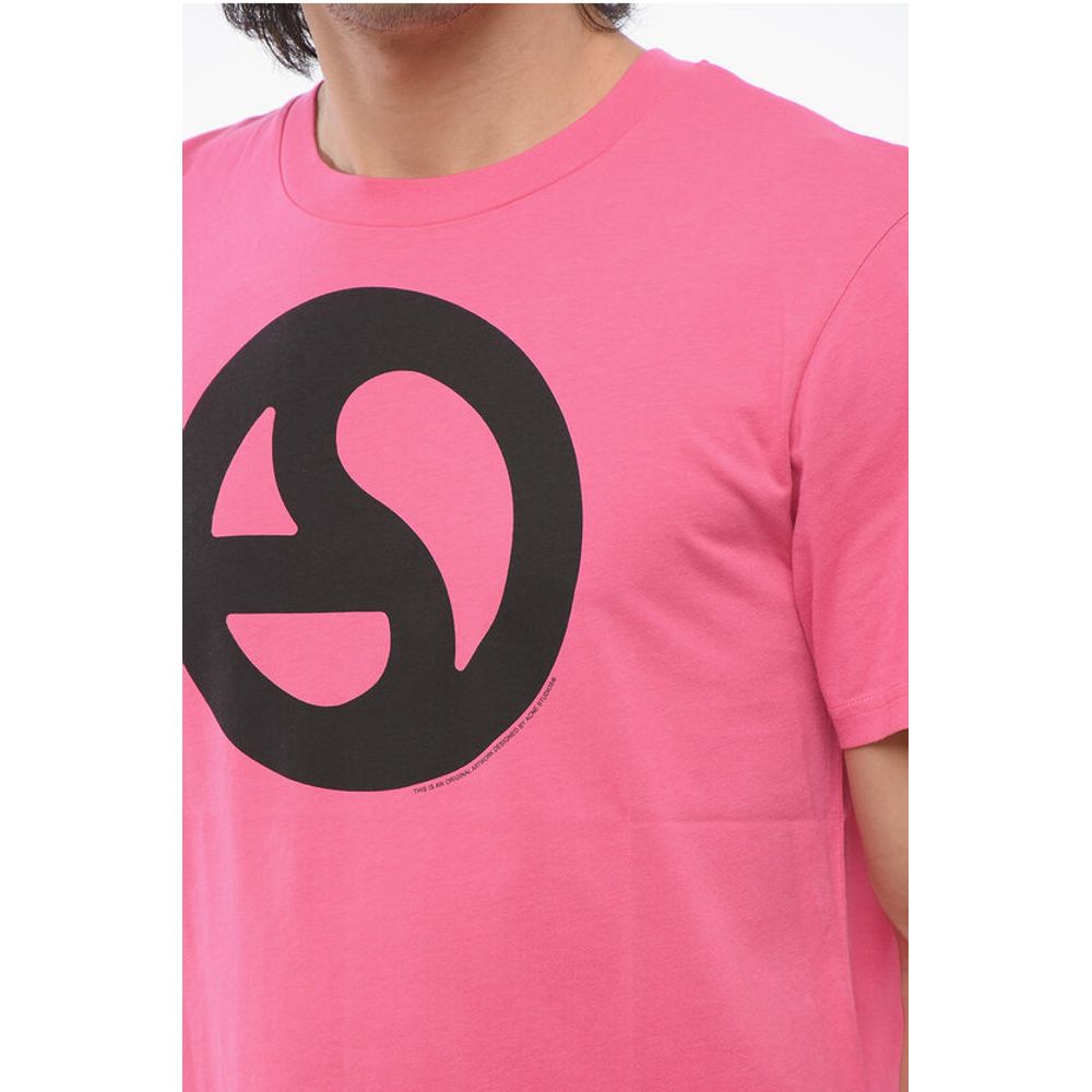 Acne Studios Cotton Crew-Neck T-shirt with Contrast Print