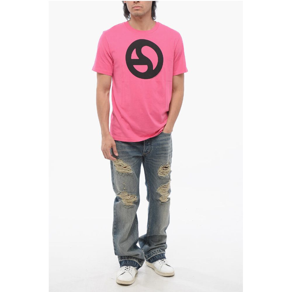 Acne Studios Cotton Crew-Neck T-shirt with Contrast Print