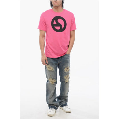 Acne Studios Cotton Crew-Neck T-shirt with Contrast Print