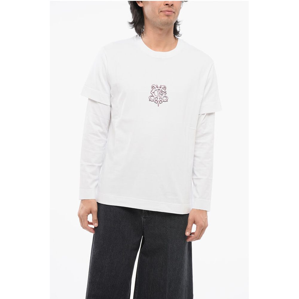 Givenchy Crew Neck Cotton T-Shirt with Monogram Print