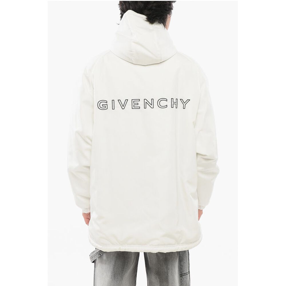 Givenchy Zip-up Padded Parka Jacket with Embroidered Logo