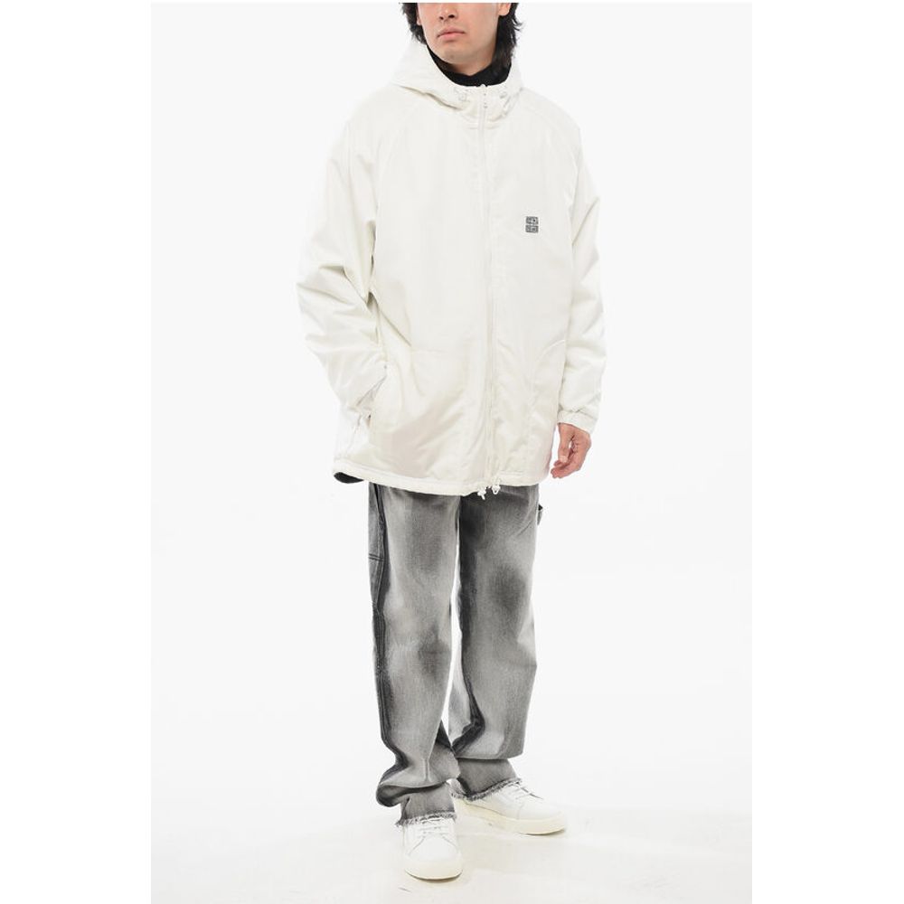 Givenchy Zip-up Padded Parka Jacket with Embroidered Logo