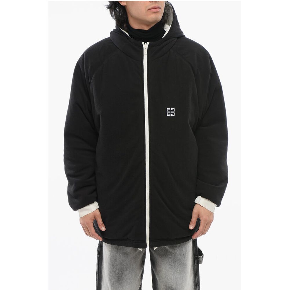 Givenchy Zip-up Padded Parka Jacket with Embroidered Logo