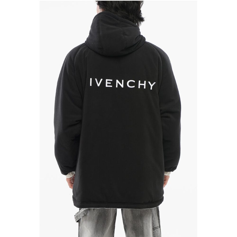 Givenchy Zip-up Padded Parka Jacket with Embroidered Logo