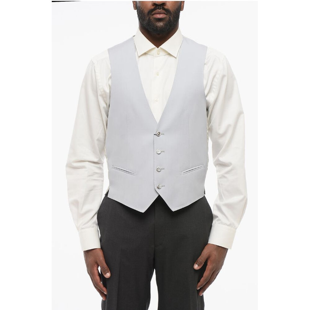 Nino Danieli Flush Pocketed Virgin Wool Vest