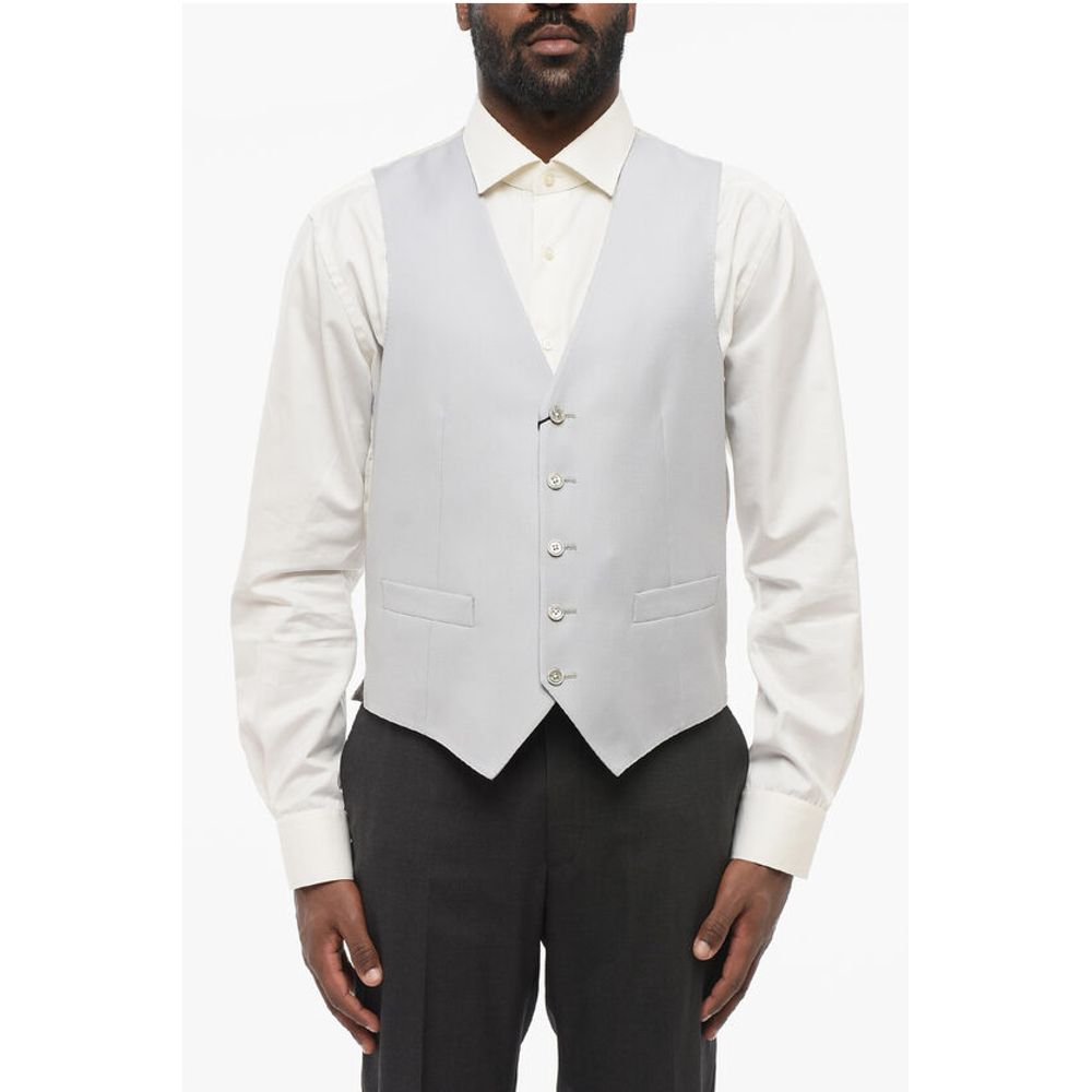 Nino Danieli Flush Pocketed Virgin Wool Vest