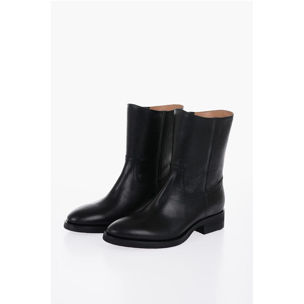 Maison Margiela Vintage Effect Leather Boots