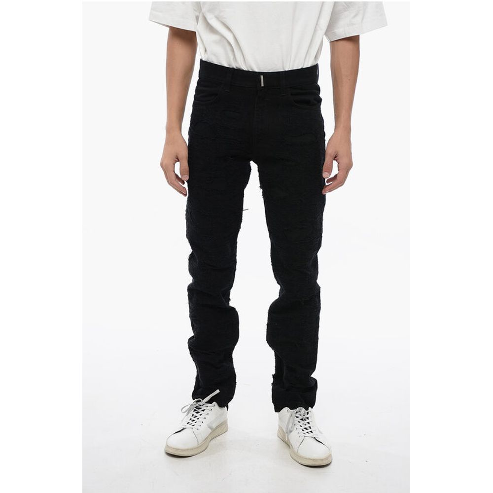 Givenchy Slim Fit Distressed Cotton Denims 17cm