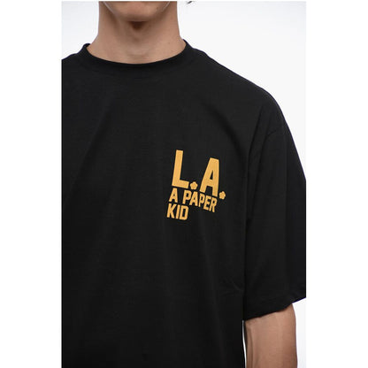 A Paper Kid Cotton Crew-neck T-shirt witth Logo-print