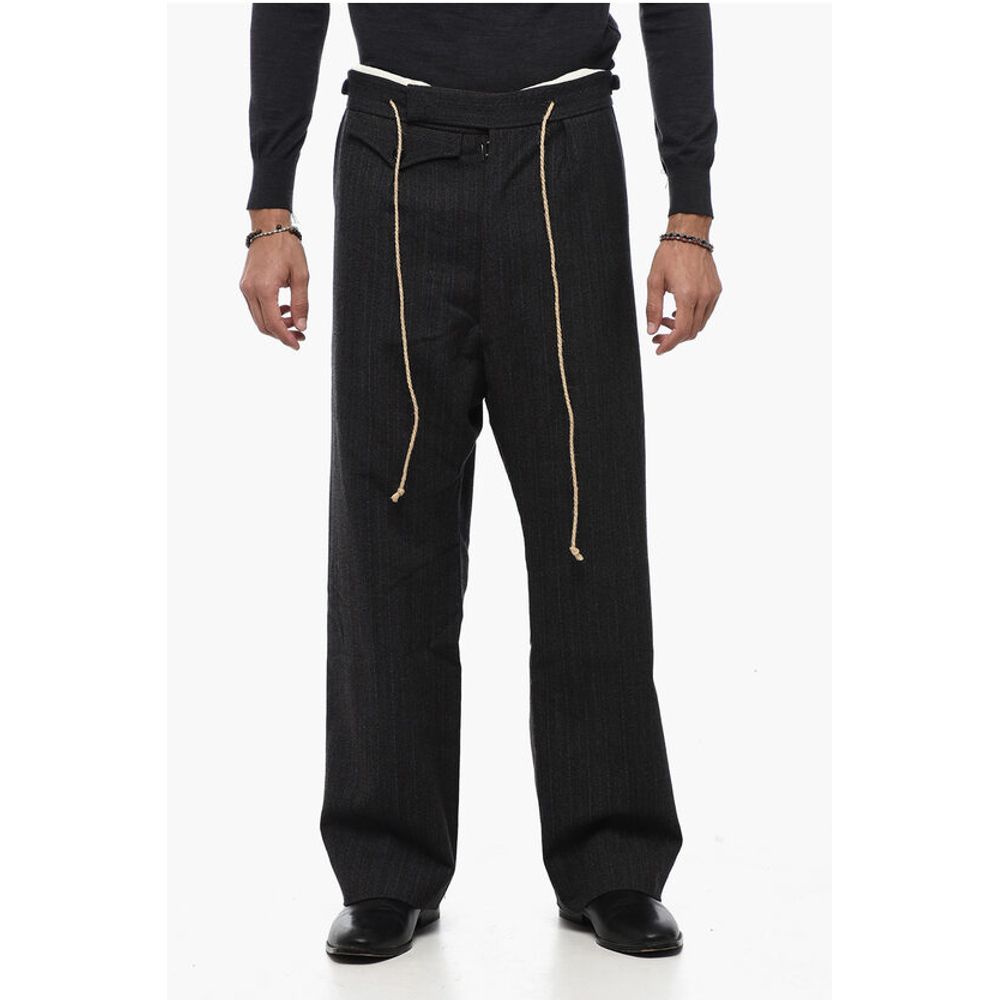 Maison Margiela MM0 3 Pocket Wool Pants with Bayedere Pattern