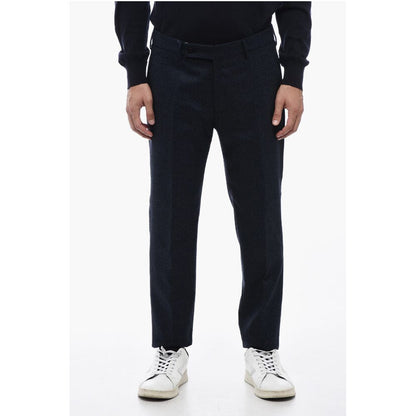 Berwich Virgin Wool Pants with Check Motif