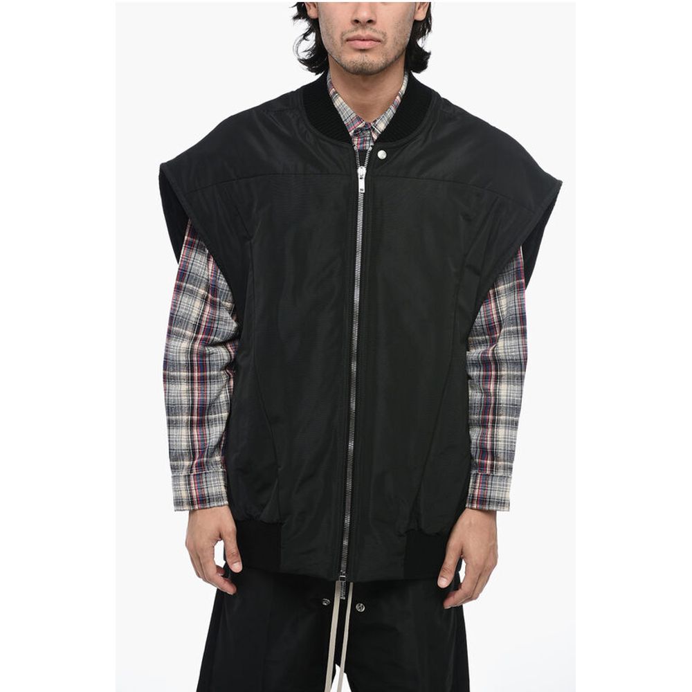 Rick Owens Quilted JUMBO FLIGHT Oversized Vest with Half Belt