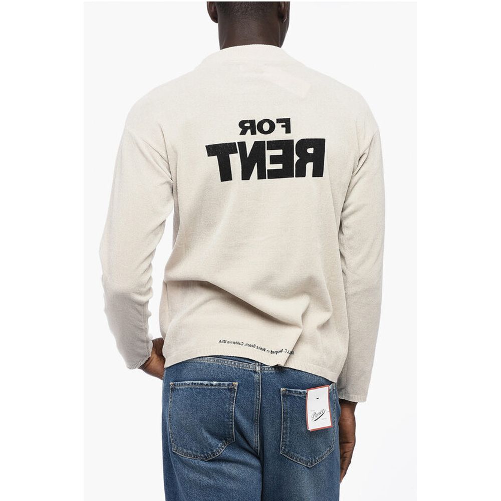 ERL Chenille Crew-neck Sweater with Ribbed Edge