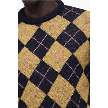 Awake New York Argyle Motif Crew-neck Sweater