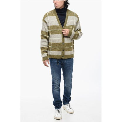 Awake New York Two-tone Striped V-Neck Cardigan