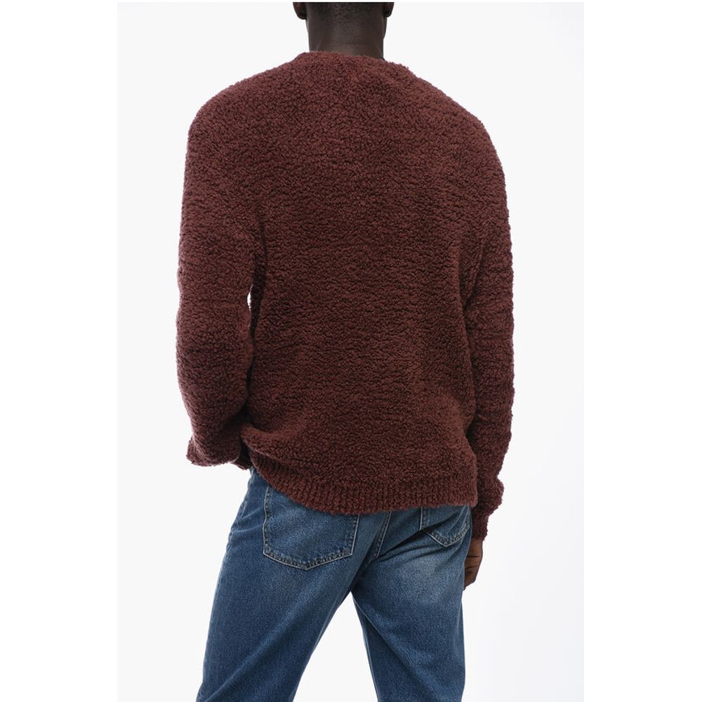 Awake New York Bouclè Crew-neck Sweater with Contrasting Detail