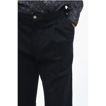 Santaniello Cotton CLARK Double Pleat Pants