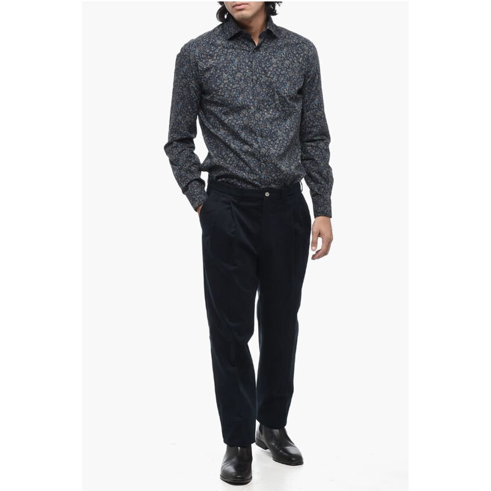 Santaniello Cotton CLARK Double Pleat Pants