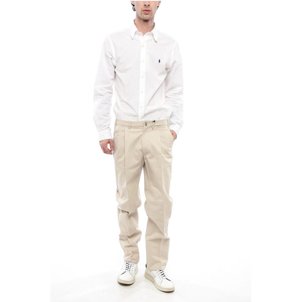 Santaniello Cotton CLARK Double Pleat Pants