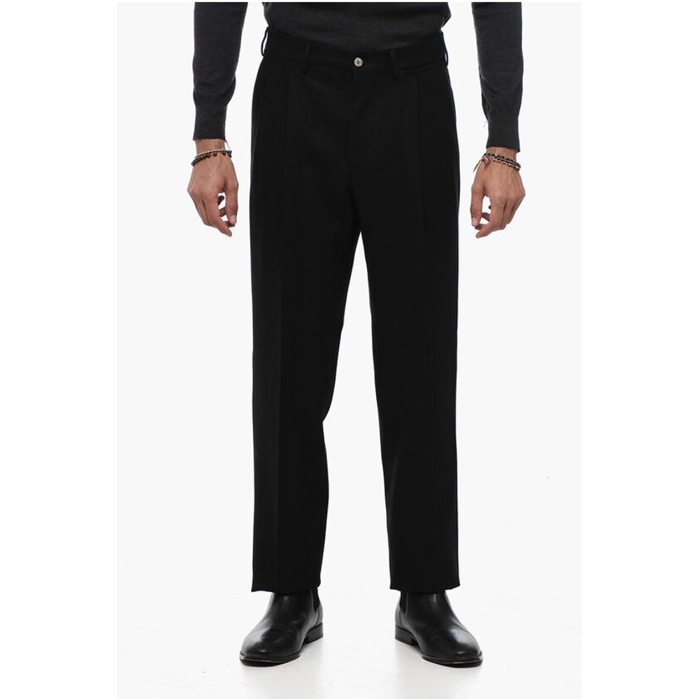 Santaniello Double-Pleat Wool Blend Pants
