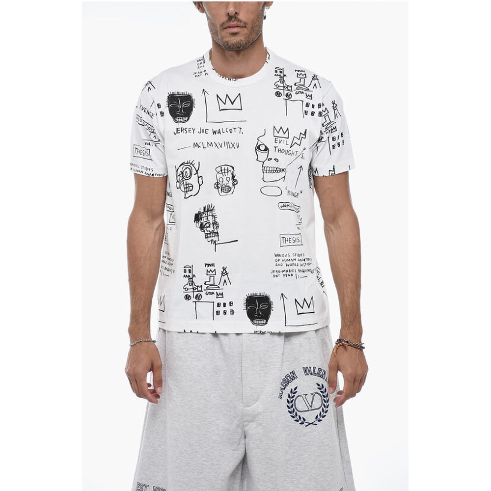 Junya Watanabe Crewneck T-Shirt with Basquiat Print