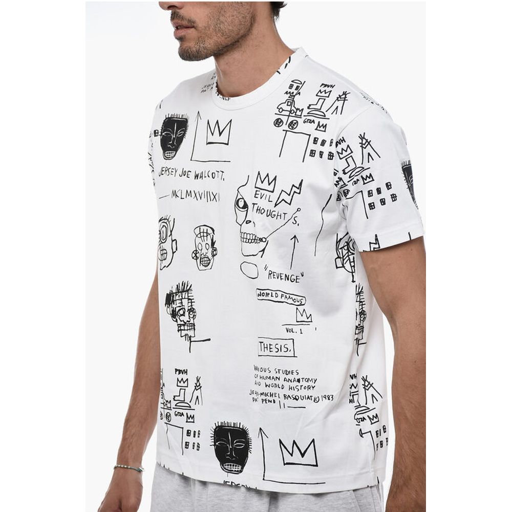 Junya Watanabe Crewneck T-Shirt with Basquiat Print
