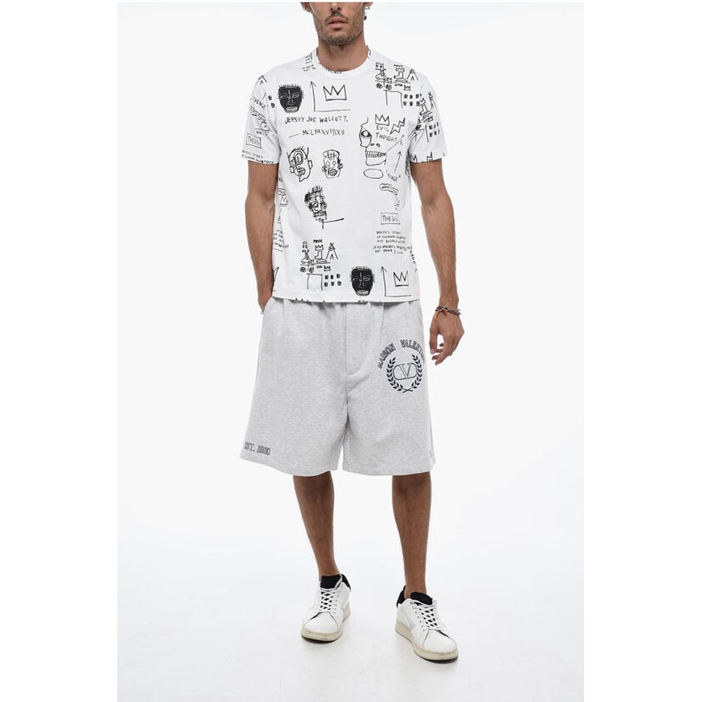 Junya Watanabe Crewneck T-Shirt with Basquiat Print