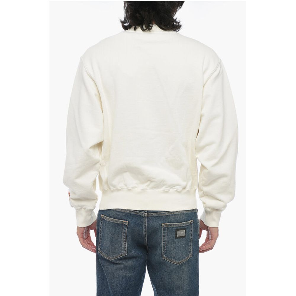 Heron Preston Printed Brushed Cotton Crewneck Sweater