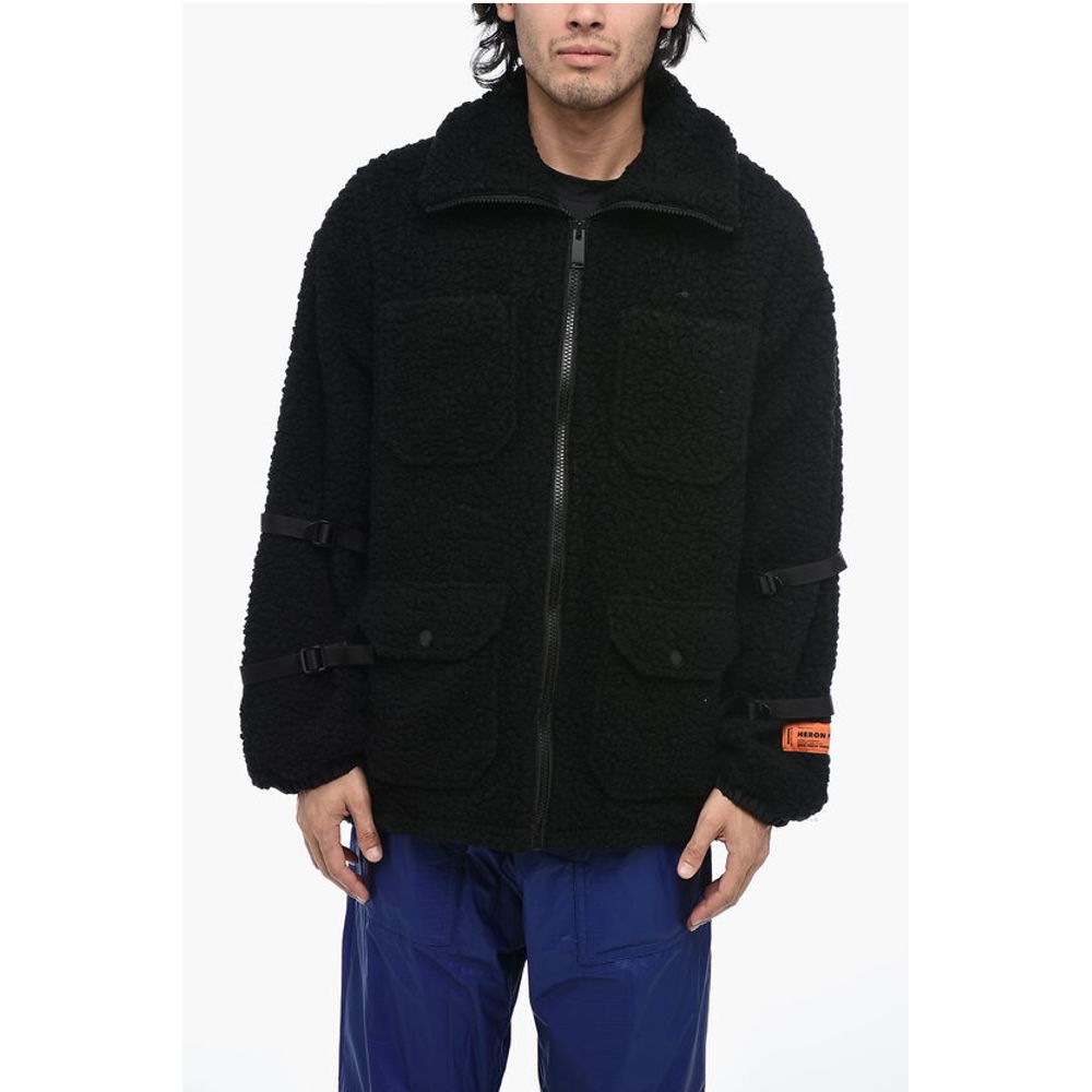 Heron Preston Logoed POLAR FLEECE Jacket with Buckle Detailing