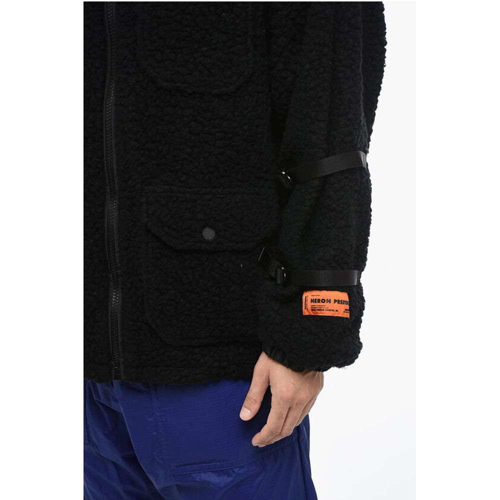 Heron Preston Logoed POLAR FLEECE Jacket with Buckle Detailing