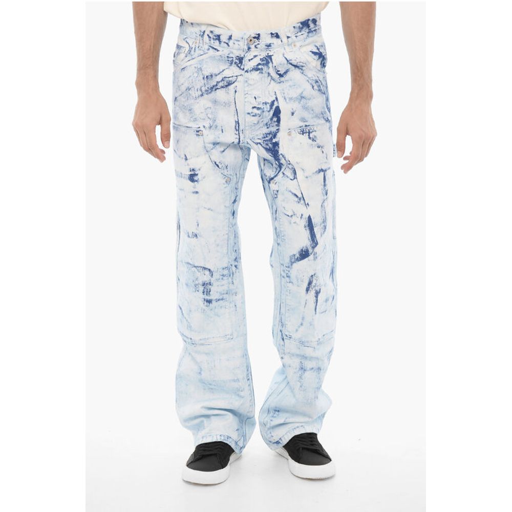 Heron Preston Regular Waist Bleached Effect Jeans 25cm