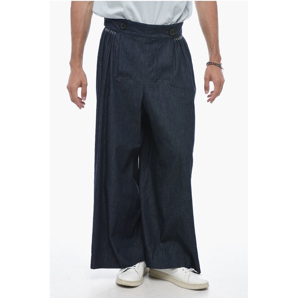 Maison Margiela MM0 Dark Washed Gaucho Denims with Martingales 40cm