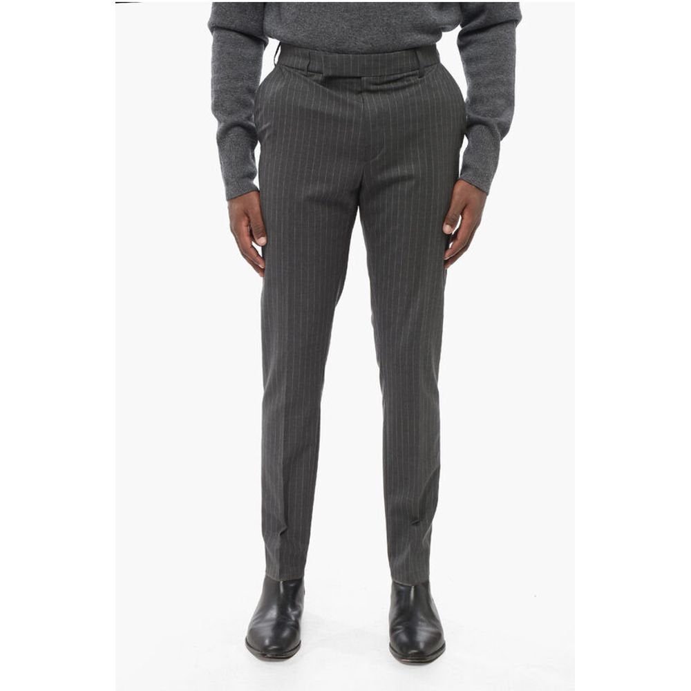 Celine Cotton Chinos Pants with Pinstriped Motif