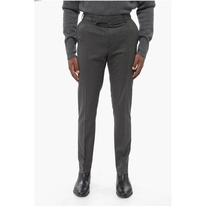 Celine Cotton Chinos Pants with Pinstriped Motif