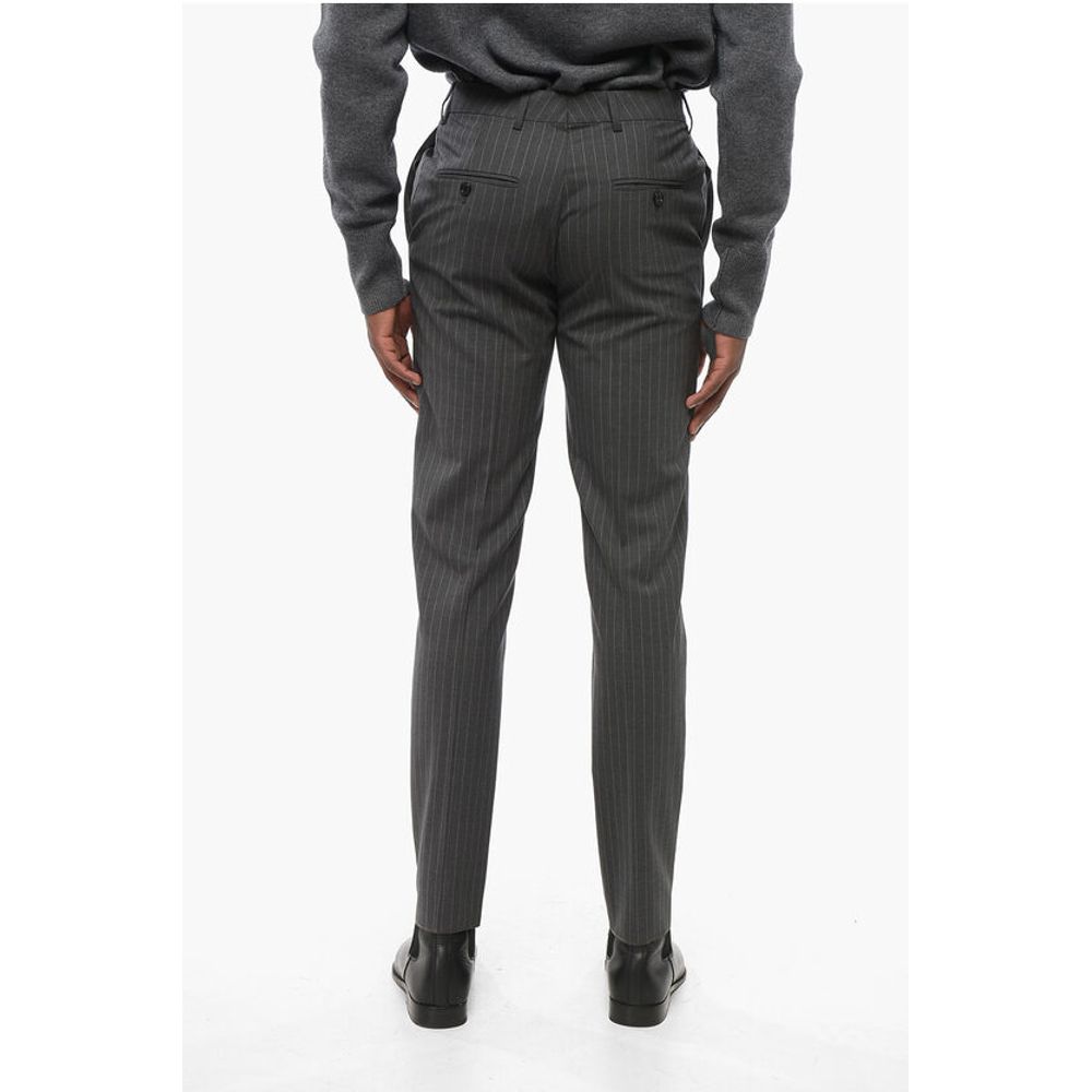Celine Cotton Chinos Pants with Pinstriped Motif