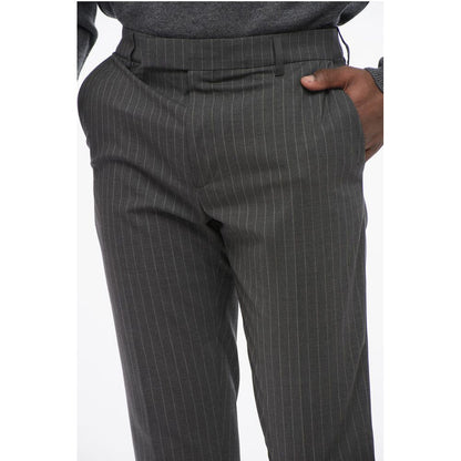 Celine Cotton Chinos Pants with Pinstriped Motif