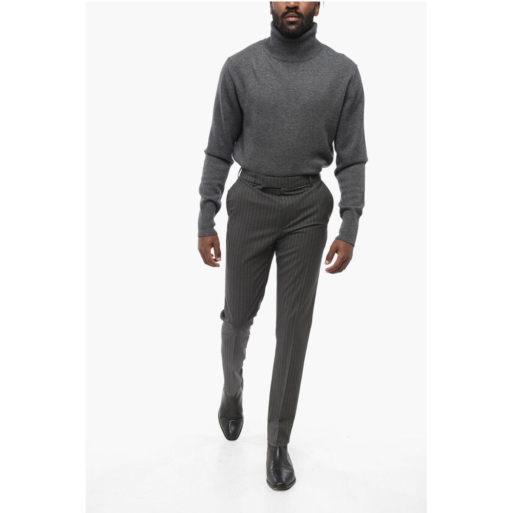 Celine Cotton Chinos Pants with Pinstriped Motif