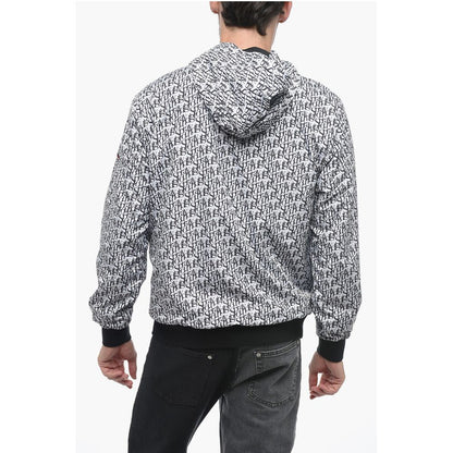 Sprayground Hooded Windbreaker Jacket with Logo Print