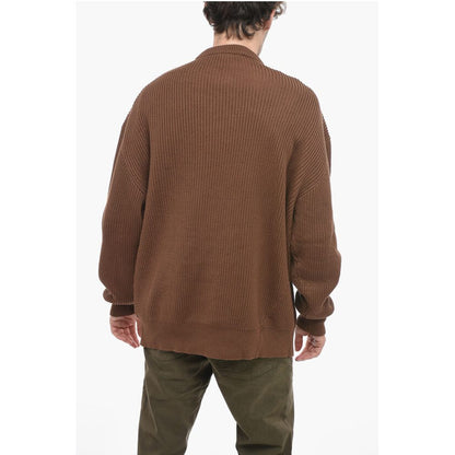 Hed Mayner Solid Color Lightweight Cotton Crew-neck Sweater