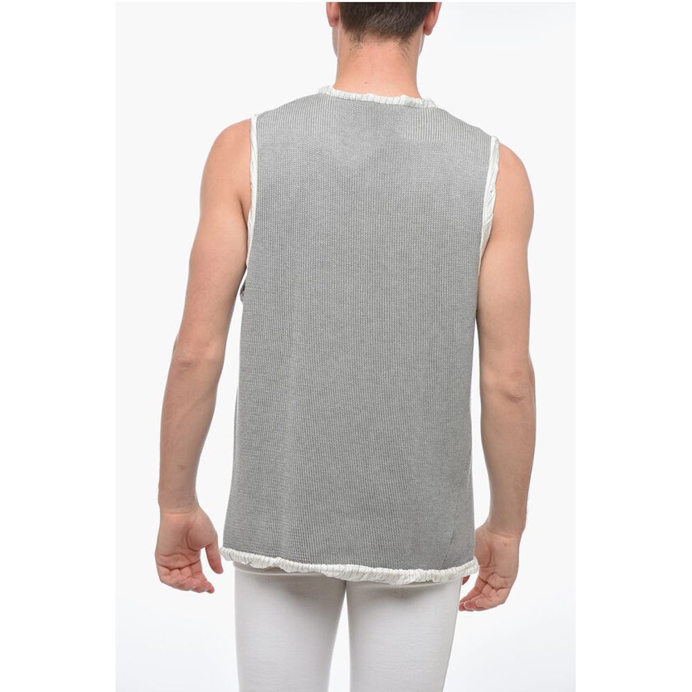 Hed Mayner Sleeveless Lightweight Cotton Crew-neck Sweater