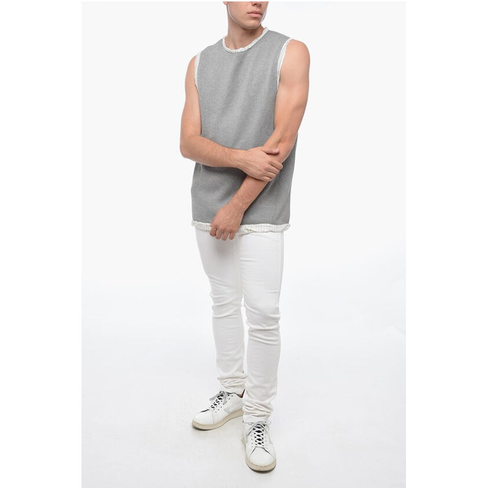Hed Mayner Sleeveless Lightweight Cotton Crew-neck Sweater