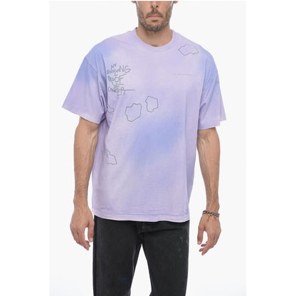 Objects IV Life Printed Faded Effect Crew-neck T-Shirt