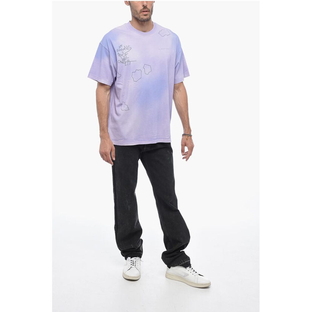 Objects IV Life Printed Faded Effect Crew-neck T-Shirt