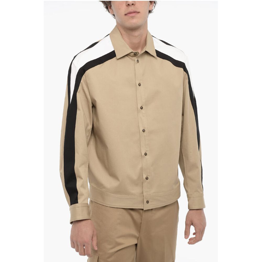 Neil Barrett Cotton Overshirt with Contrast Side Bands