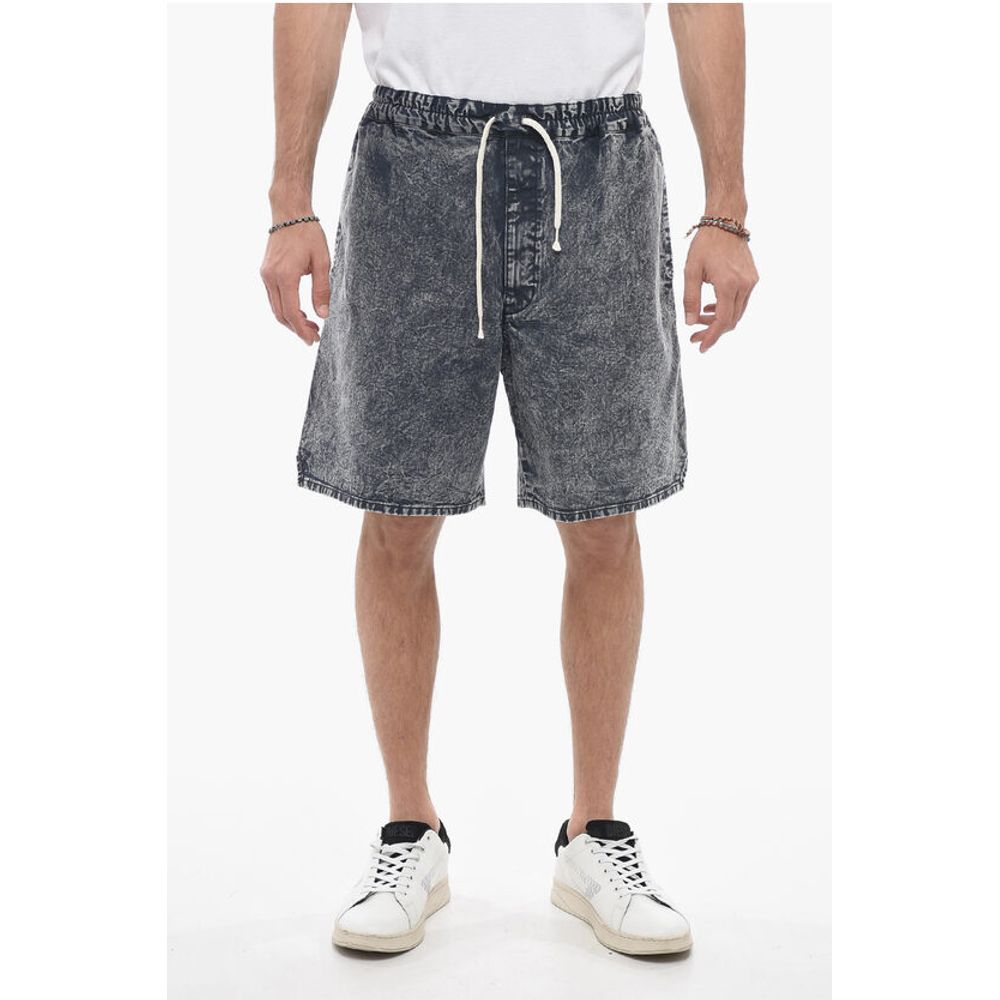 J.Press Denim Wide-leg Shorts with Drawstring