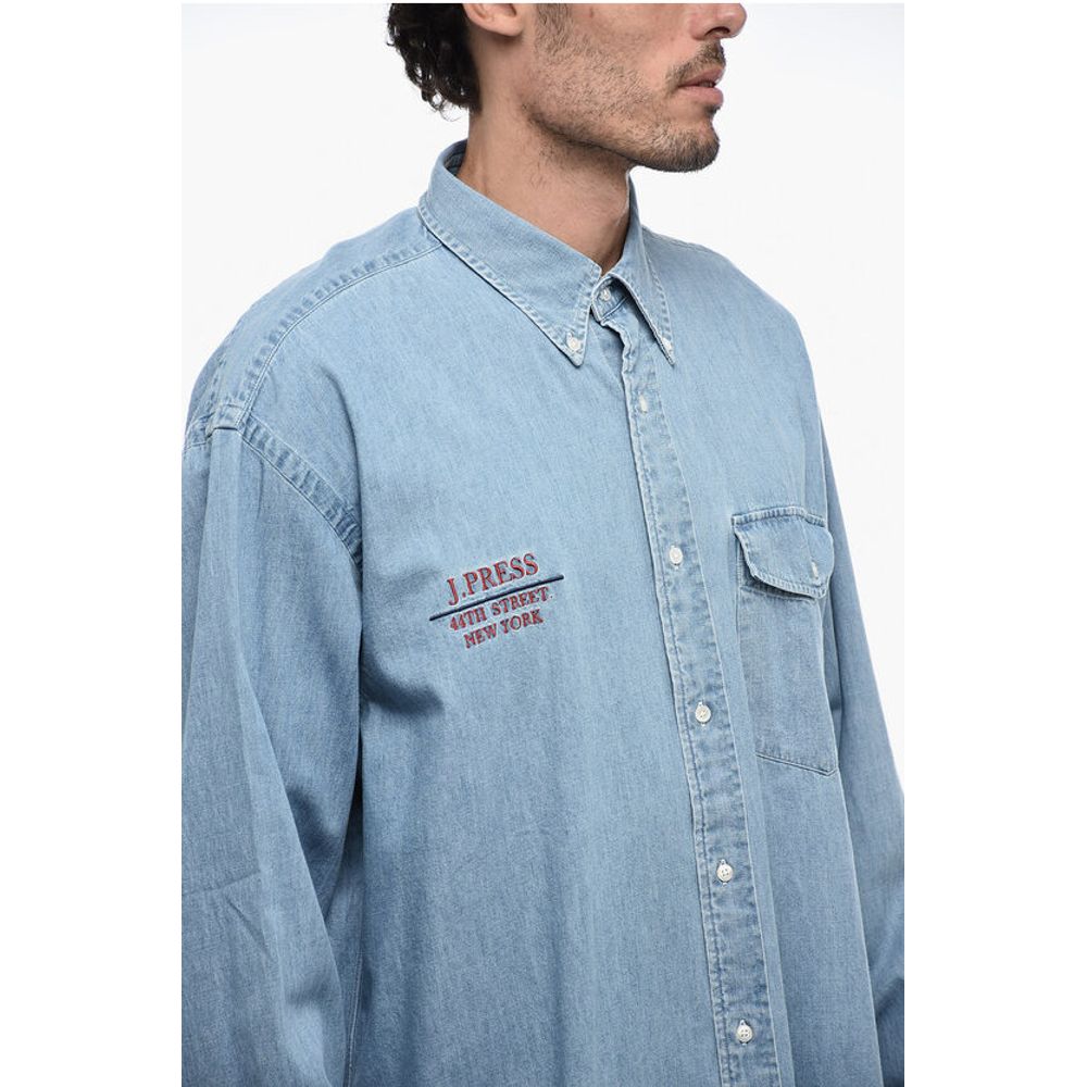 J.Press Button Down Lightweight Denim Shirt