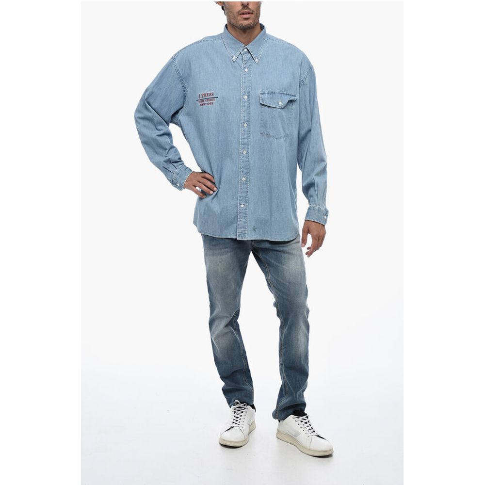 J.Press Button Down Lightweight Denim Shirt