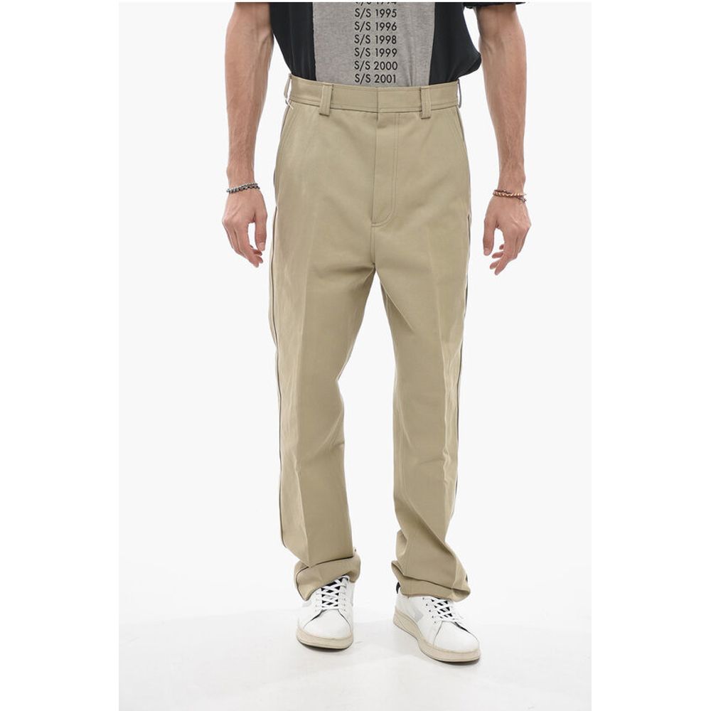 Ermenegildo Zegna Cotton Blend Chinos Pants with Hidden Closure
